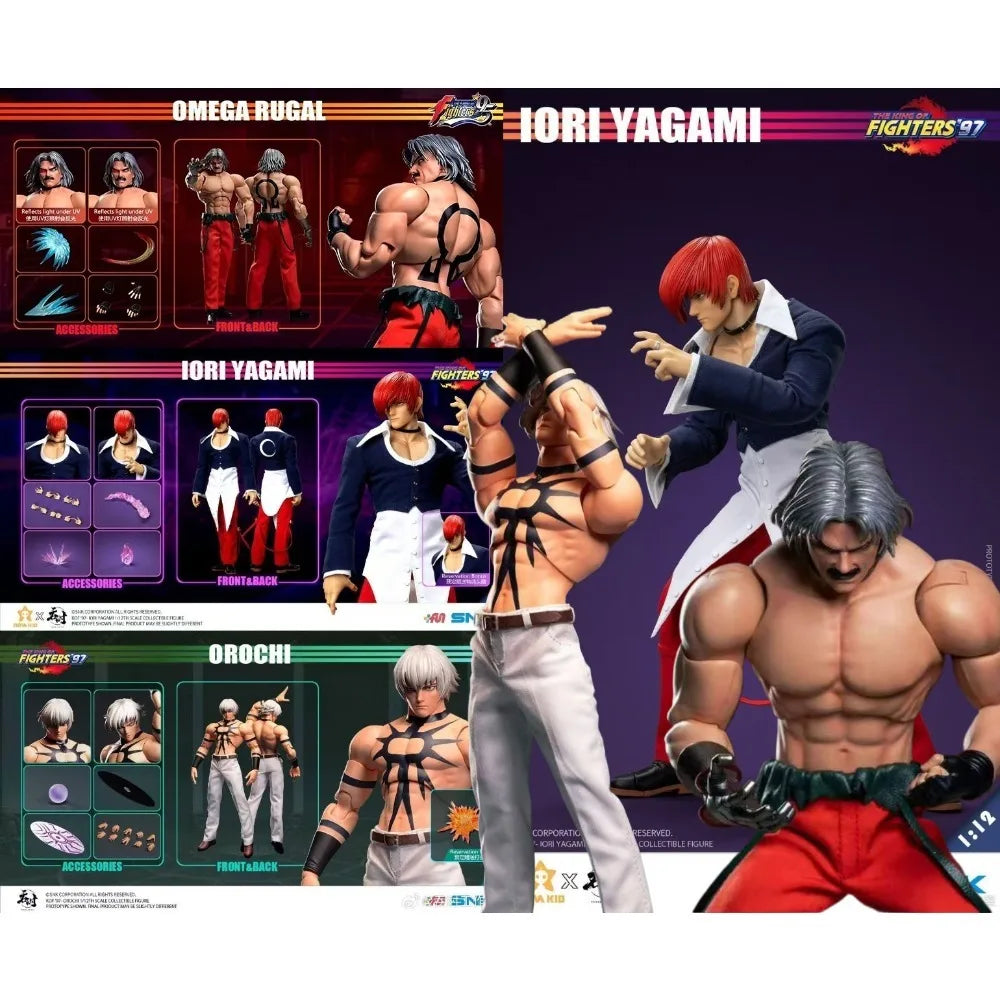 In Stock Tunshi Studio 1/12 TS-016 KOF95 Omega Rugal Bernstein KOF97 Orochi Iori Yagami Anime Action Collection FiguresModelToys