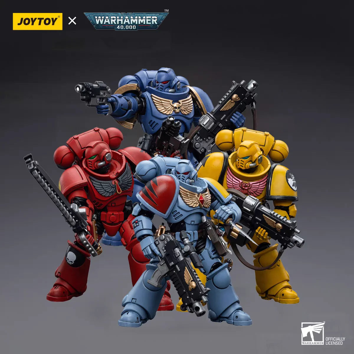 JOYTOY 1/18 Action Figure Warhammer 40K Intercessors UItramarines Space Wolves Lmperial Fists Blood Angels Toys Model Gifts