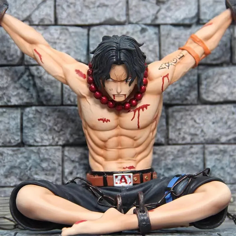 One Piece Anime Figures Luffy Portgas D Ace Action Figure Statue Desktop Ornament Doll PVC 22cm Figma Figurine Collectible Toys