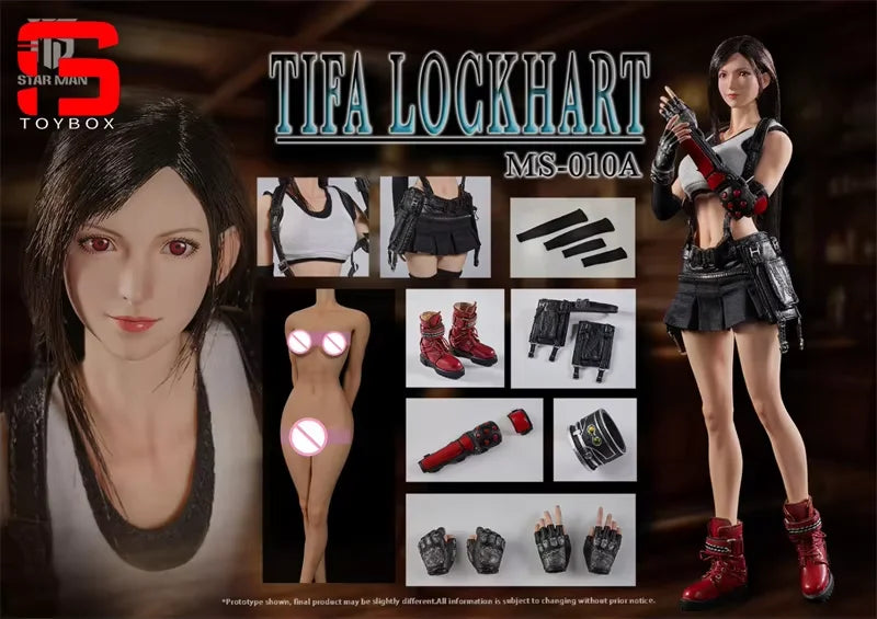 In Stock STAR MAN MS-010 1/6 Tifa Movable Eyes Action Figure 12'' Female Soldier Figurine Full Set Collectible Model Toy