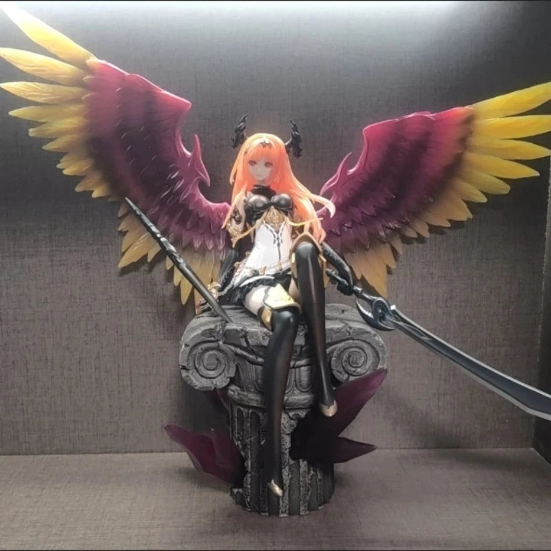 Hot Bahamut'S Dark Angel Olivia From Divine Strike Two Color Game Anime Handmade Model Holiday Birthday Gift Desktop Decoration