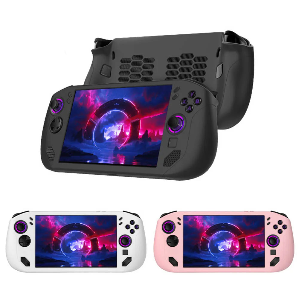Silicone Case for Legion GO S Game Console Shockproof Anti-Drop Protective Cover Game Accessories Black White Pink