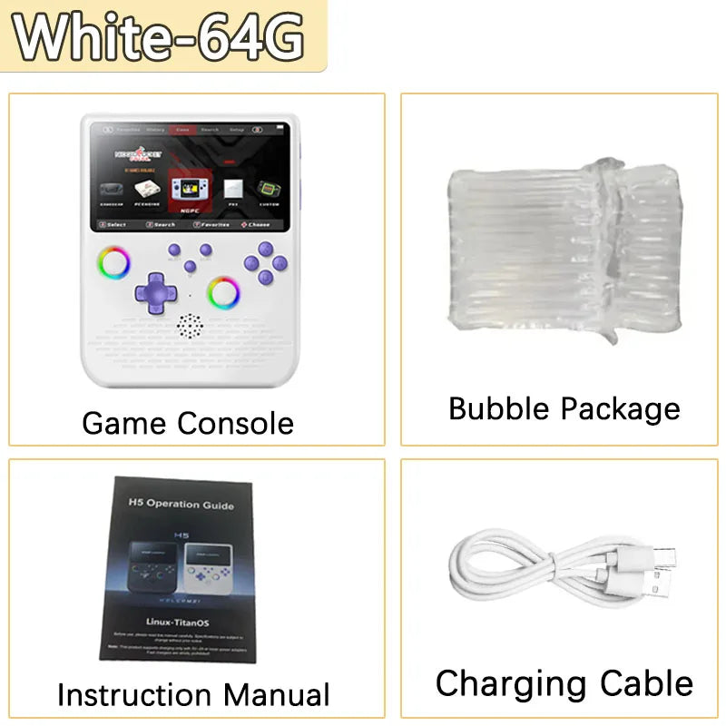 New Open-Source H5 Handheld Game Console With Dual Joystick 5-inch IPS High-Definition Large Screen PSP Mini Nostalgic Arcade