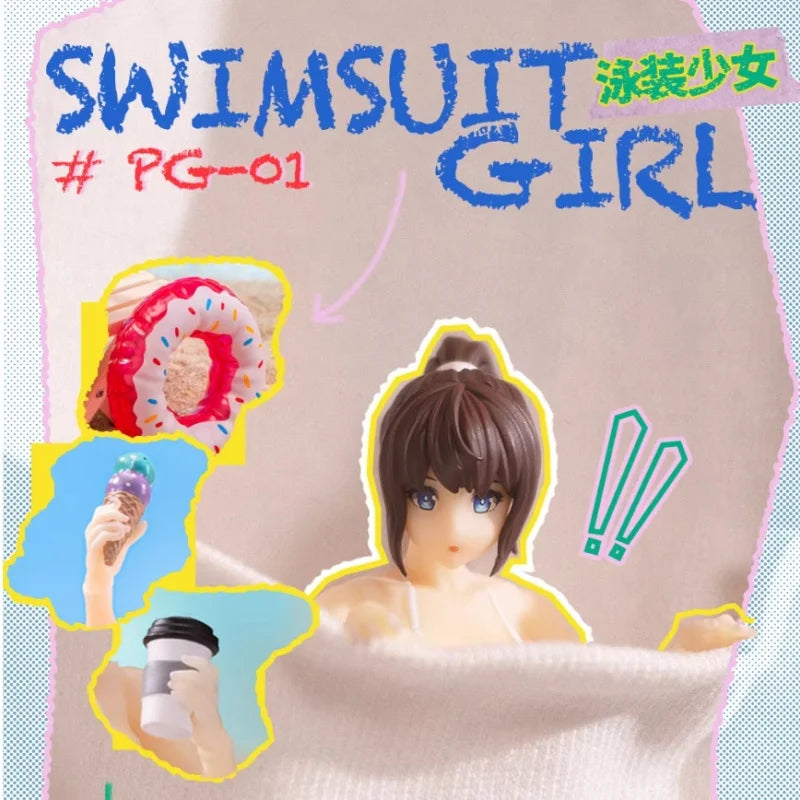 LADOTOYS LAB Pocket Swimsuit Girl Articulated Action Figure Collectible Anime Figurine For Desktop Display Anime Fans In Stock
