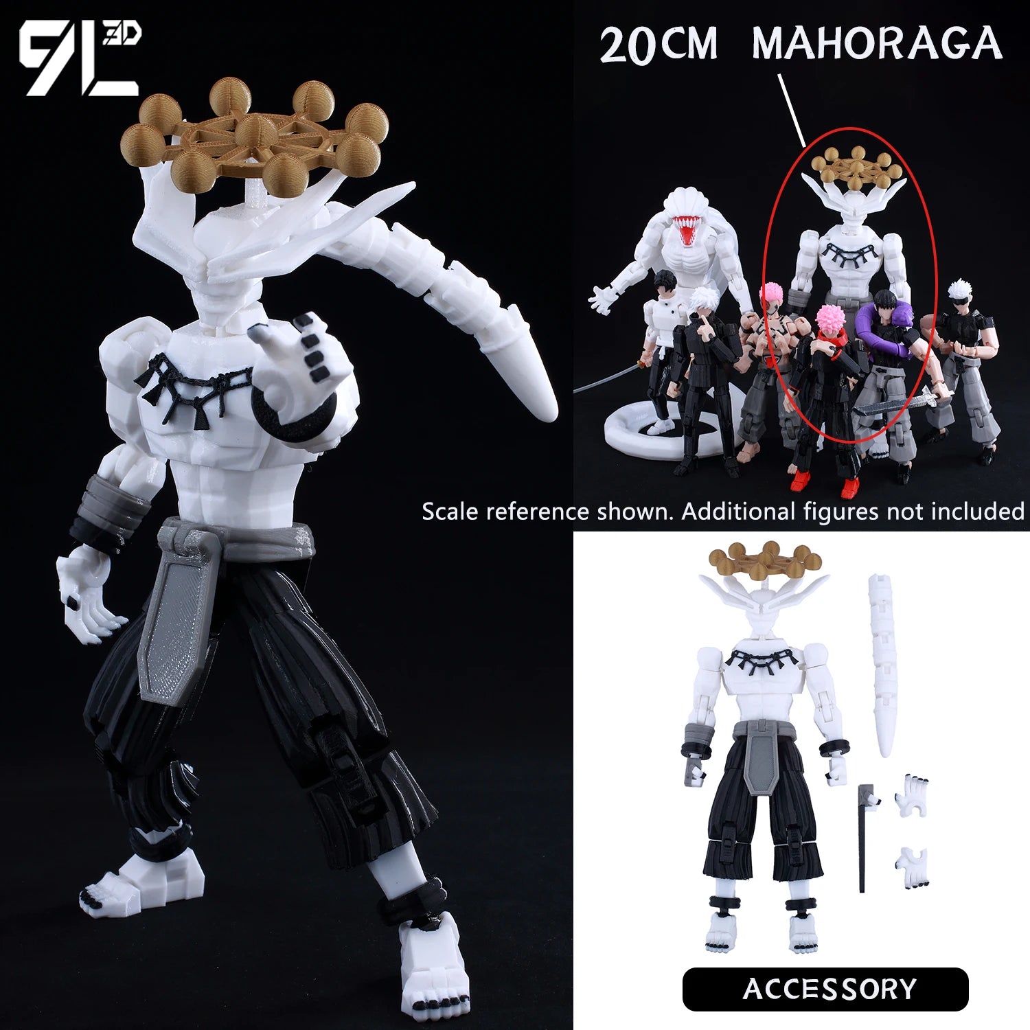 9L 3D Printed Roronoa Zoro One Piece Lucky Dummy 13 Movable Shapeshift Action Figures Mannequin Toys for Anime Lovers