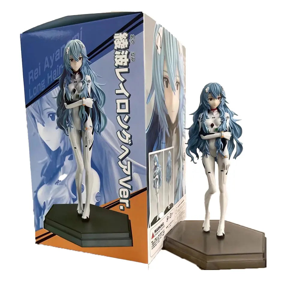 17CM EVA Аниме Фигурка AYANAMI REI Дълга Коса Изправена Анимационна Играчка Модел Подаръчна Колекция Орнаменти Декорация PVC