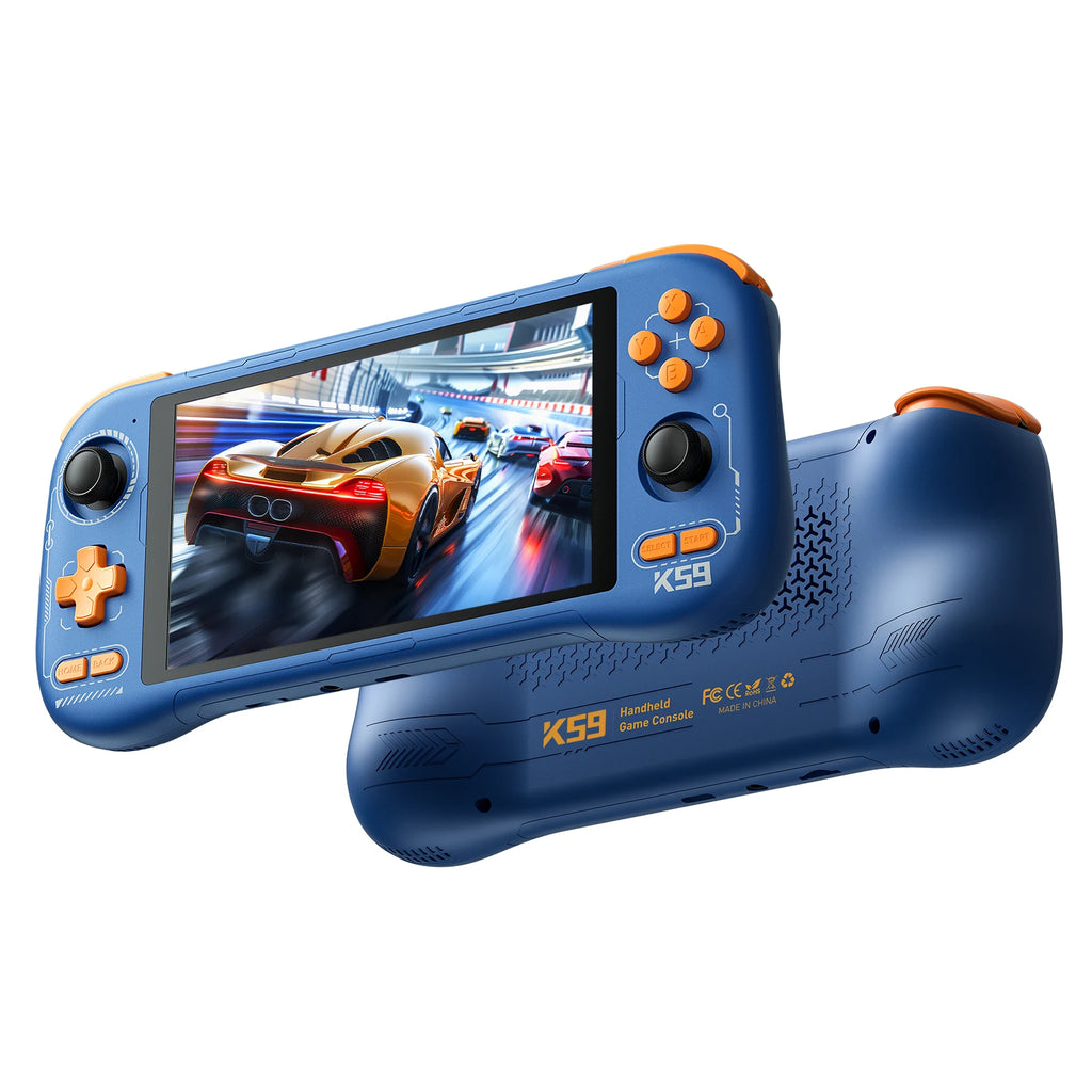 K59 Handheld Game Console 5.5'' 1080P Screen 50 Emulators for PS1/PSP/DC/SS Android14 5000mAh WIFI5 KINHANK Retro Game Player