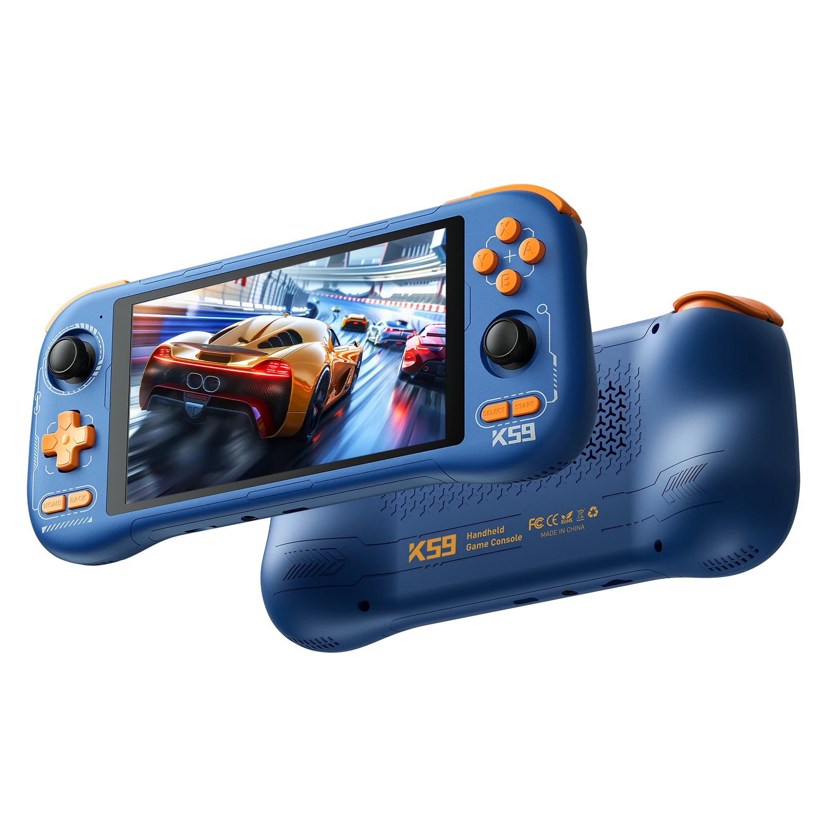 K59 Handheld Game Console 5.5'' 1080P Screen 50 Emulators for PS1/PSP/DC/SS Android14 5000mAh WIFI5 KINHANK Retro Game Player