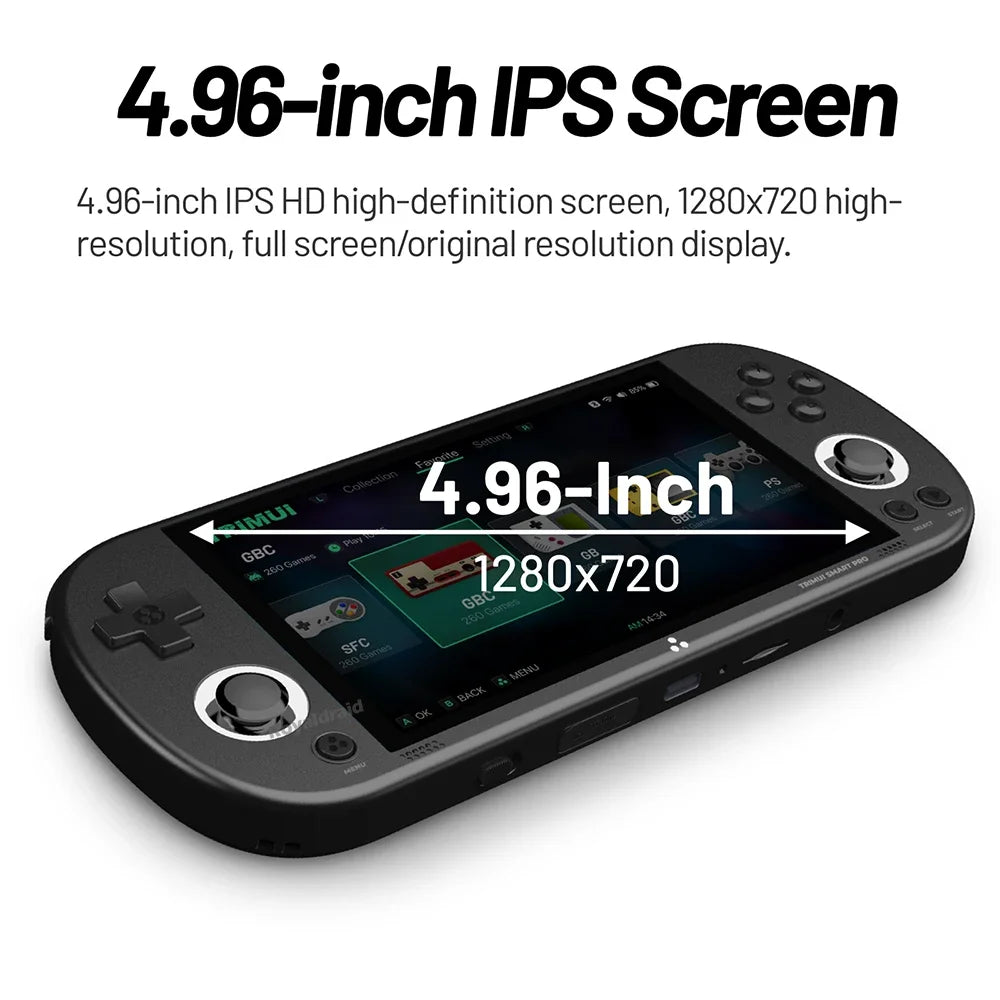 64G 128G 256G Portable Handheld Video Game Console 4.96'' IPS Screen Joystick RGB Lighting Smart Pro Retro Handheld Game Player
