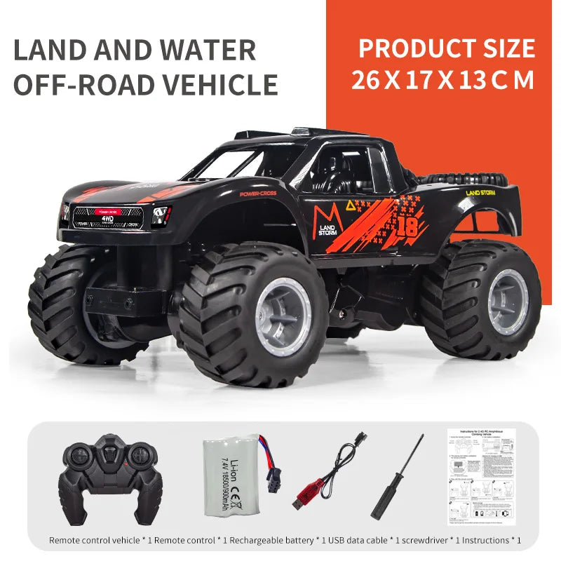 JJRC Q156 Ferngesteuertes Spielzeug Offroad Amphibien Kletterfahrzeug Wasserdichtes 4WD Stunt Ferngesteuertes Auto Kinder Spielzeug Geschenk