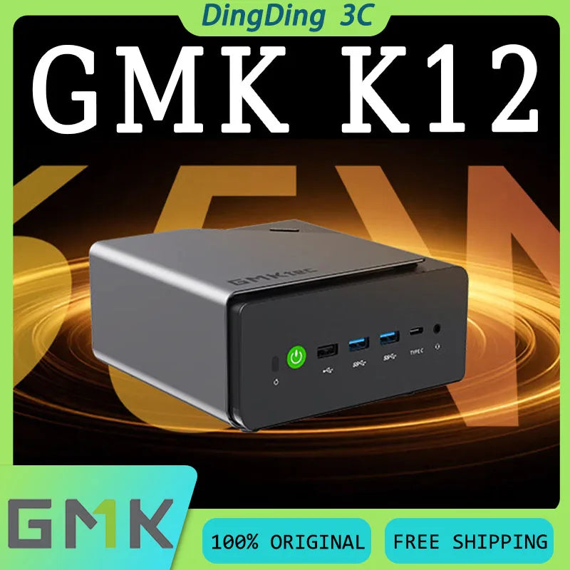 GMK K12 Mini Host AMD Ryzen 7 H 255 8-Core 16 Thread Omnipotent 65W High Performance Silent Desktop Computer Mini Host Custom