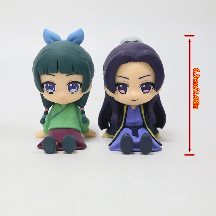 1/5PCS 9cm Kusuriya no Hitorigoto Anime Figure Q Version Maomao Action Figure Kawaii Jinshi Figurine PVC Collection Model Toys