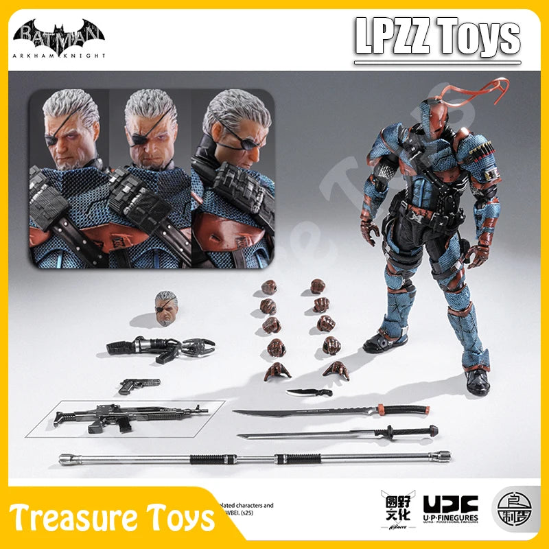 LPZZ ROUNO CUEURE DC002 1/12 Deathstroke Arkham Knight Finished Module Movable Batman Model 6-inches Action Anime Figure Toys