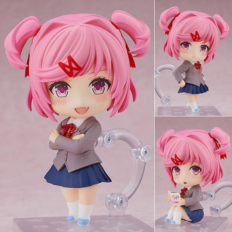 17cm POP UP PARADE Literature Club! Monika White Dress Anime Figure Sayori Action Figure Yuri/Natsuki Figure Model Doll Toy Gift