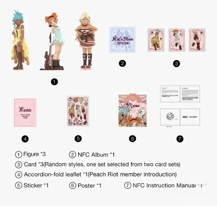 POP MART Peach Riot Fashion Supermodel Series Figurine Blind Box Toys Doll Cute Anime Figure Desktop Kawaii Birthday Collection