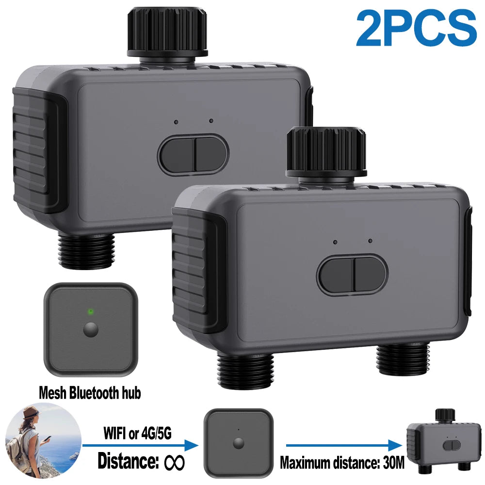 Smart Watering Timer IP55 Bluetooth WIFI Garden Automatic Irrigation System Drip Sprinkler Controller Valve Smart Life Tuya