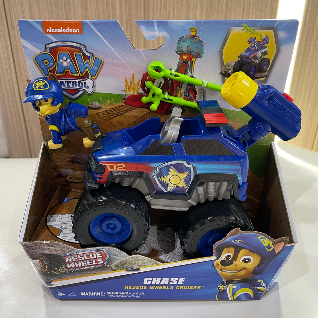 Original Paw Patrol Boomer Roxi Rescue Wheels BIG WHEELED TOY TRUCK with Collectible Action Figure Kids Toys for Boys & Girls