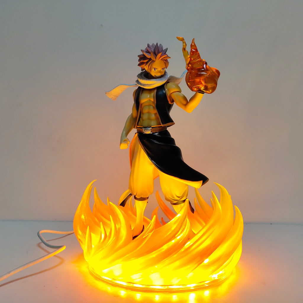 FAIRY TAIL Anime Natsu • Dragneel Led Lampe Birne Action Figuren Modell Figur Figur &amp; Basis &amp; Lampe DIY Spielzeug Sammlung