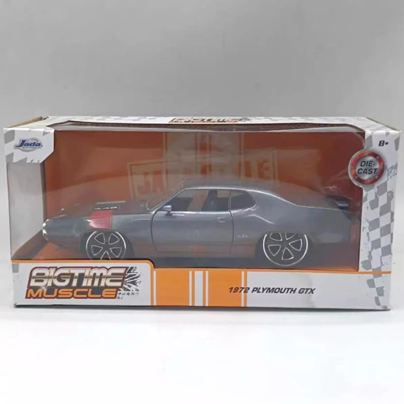 Jada 1:24 Scale 1972 Plymouth GTX Alloy Car Model Ornament Souvenir Display Collection Hobby Gift