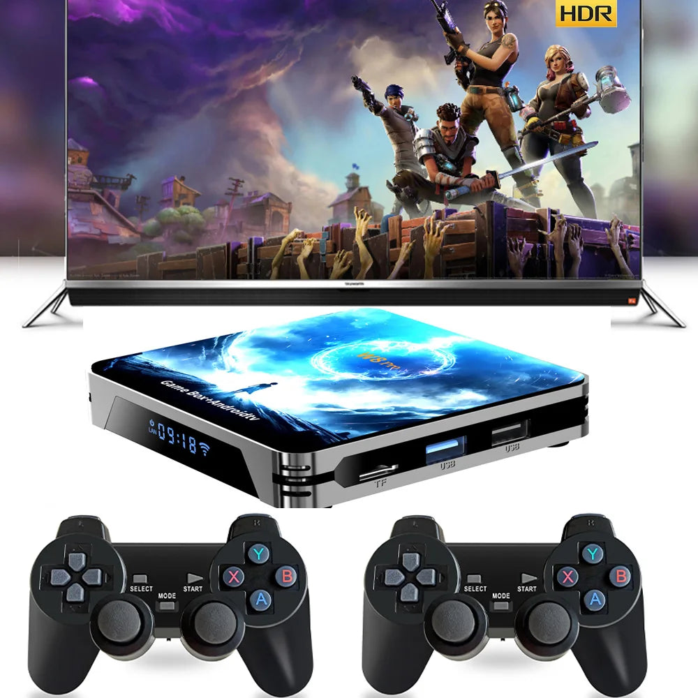 W8 Pro Game Console HD 6K 4K Game Box 4G 5G WiFi Built in 30000 Games Wireless Controller Retro Handheld Game Console For N64