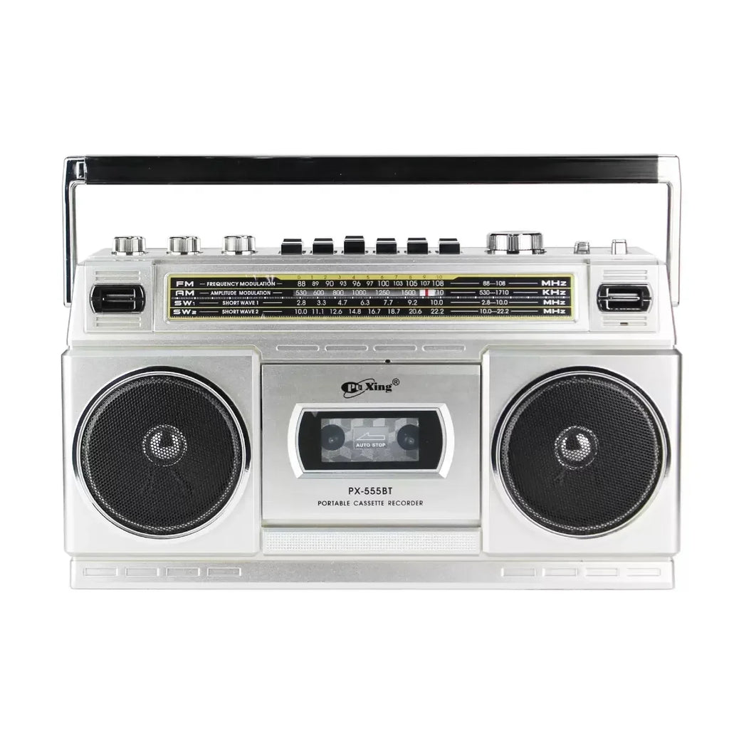 Puxing New Retro Cassette Tape Recorder Stereo Wireless Bluetooth Speakers Nostalgic Portable FM Radio USB TF Card Music Player