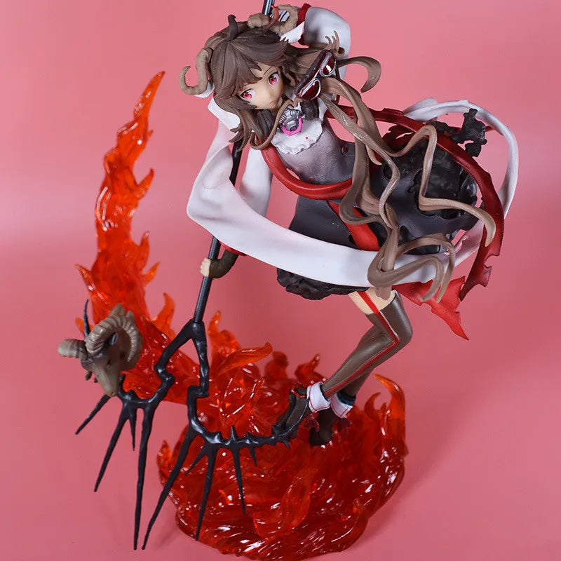 Anime Figure Arknights 26cm Myethos Eyjafjalla Game Eyjafjalla Sheep Action Figure Collection Model Toys With Light Ornament