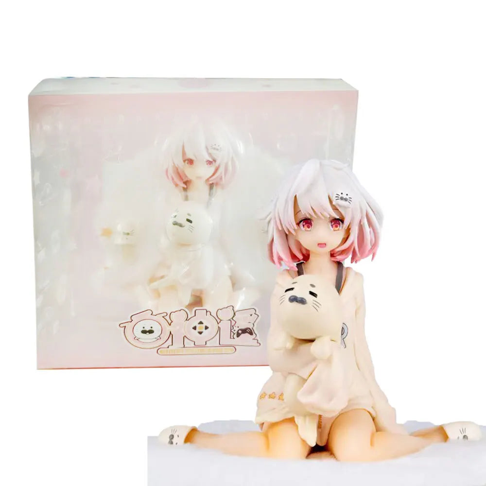 13CM Anime virtual anchor Figure Haruka Kneeling Animation Model Toy Gift Collection Decoration Ornaments PVC