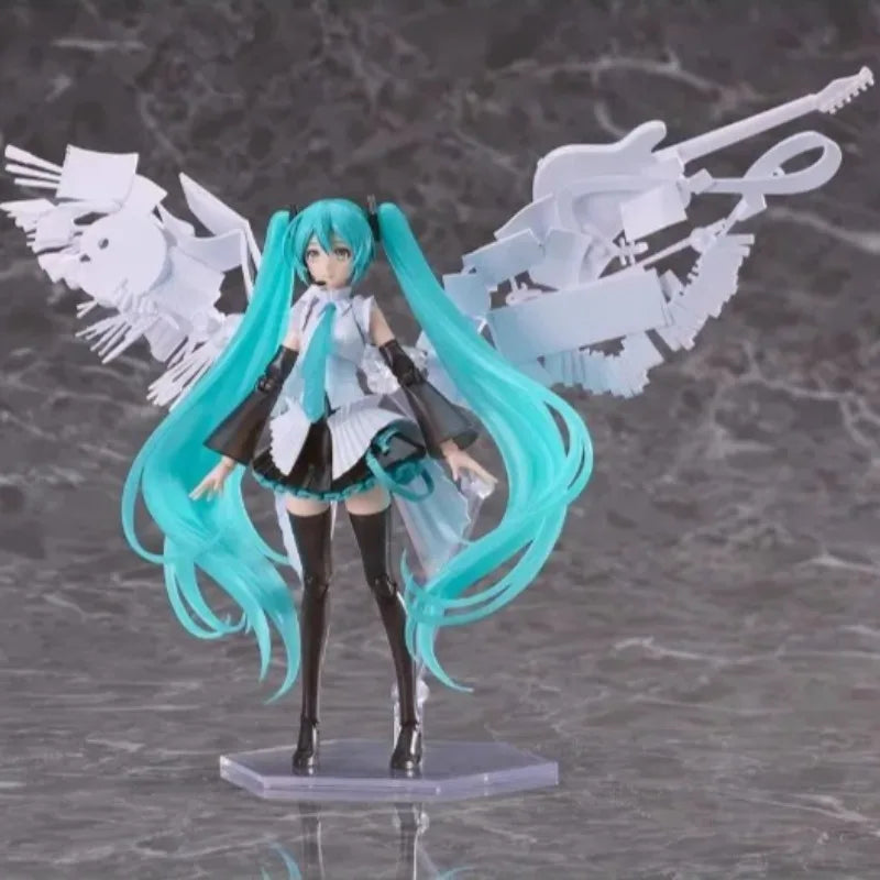 Max Factory Original Genuine Vocaloid Hatsune Miku Plamatea Happy 16th Birthday Ver. 16cm Collections Model Toy Action Figures