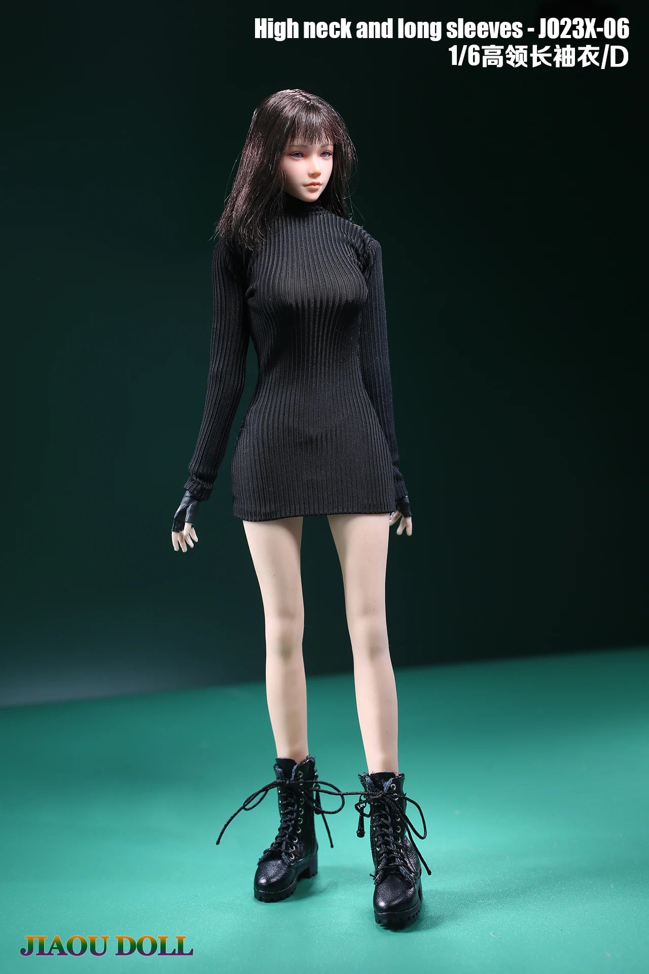 JO23X-06 1/6 Scale Ada Wong Red High Neck Long Sleeves Sweater Holsters Set Fit 12'' Female Soldier Action Figure Body Dolls