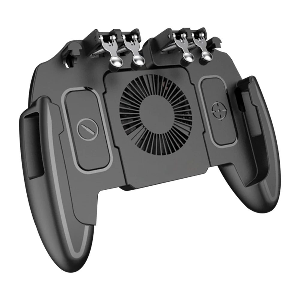 6 Fingers Cooling Button Gamepad Mobile Gaming Dustproof Portable Carrying Decor for PUBG Game Controller Joystick