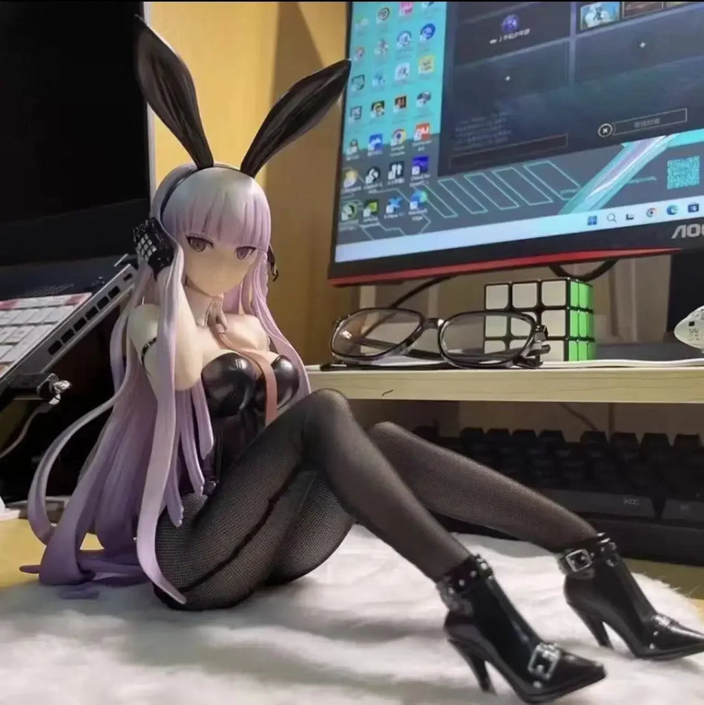 22cm Danganronpa Kibou no Gakuen to Zetsubou no Koukousei Kirigiri Kyouko 1/4 Bunny Anime PVC Action Figure Toy Game Model Doll