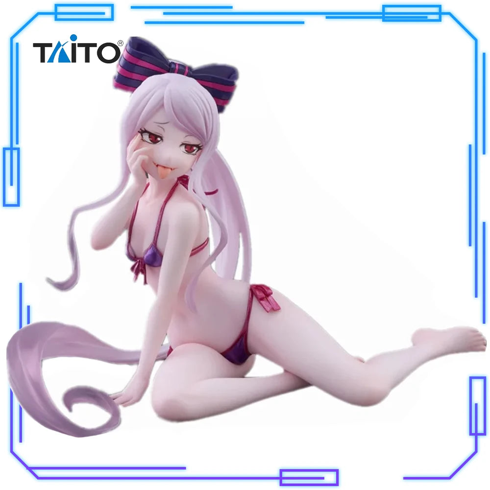 In Stock Taito Original Genuine Anime OVERLORD Desktop Cute Shalltear Bloodfallen Swimsuit Ver 13cm Collection Model Toy Figures