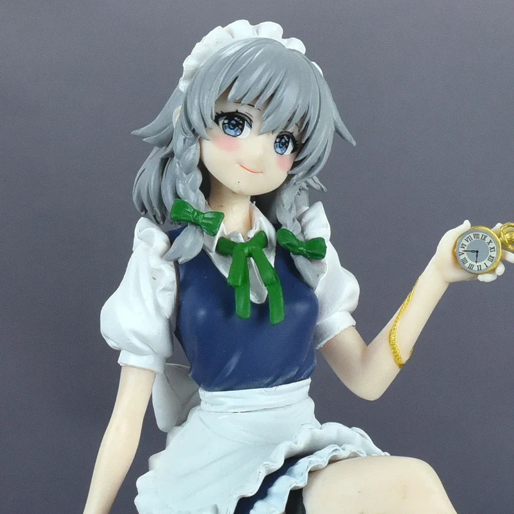 16CM Touhou Project Аниме Фигурка Izayoi Sakuya PVC екшън фигурка Колекционерски модел играчки Детски подарък Анимационни орнаменти Кукла