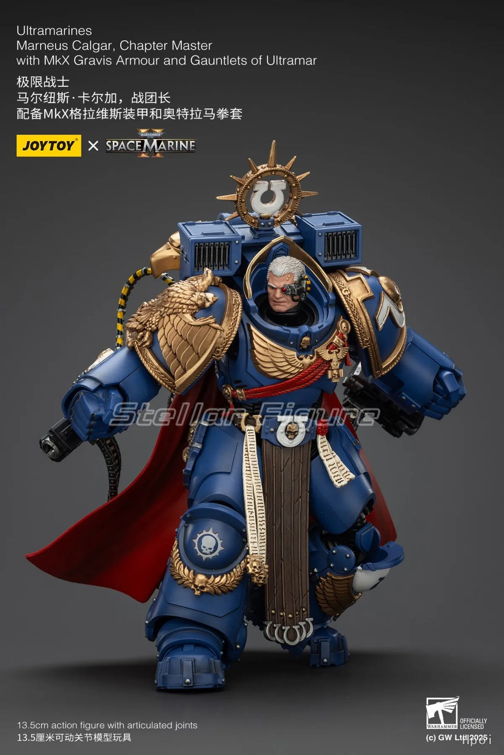 【SF】JOYTOYS 1/18 Action Figure Ultramarines Marneus Calgar, Chapter Master Model Gifts Collection Ornaments