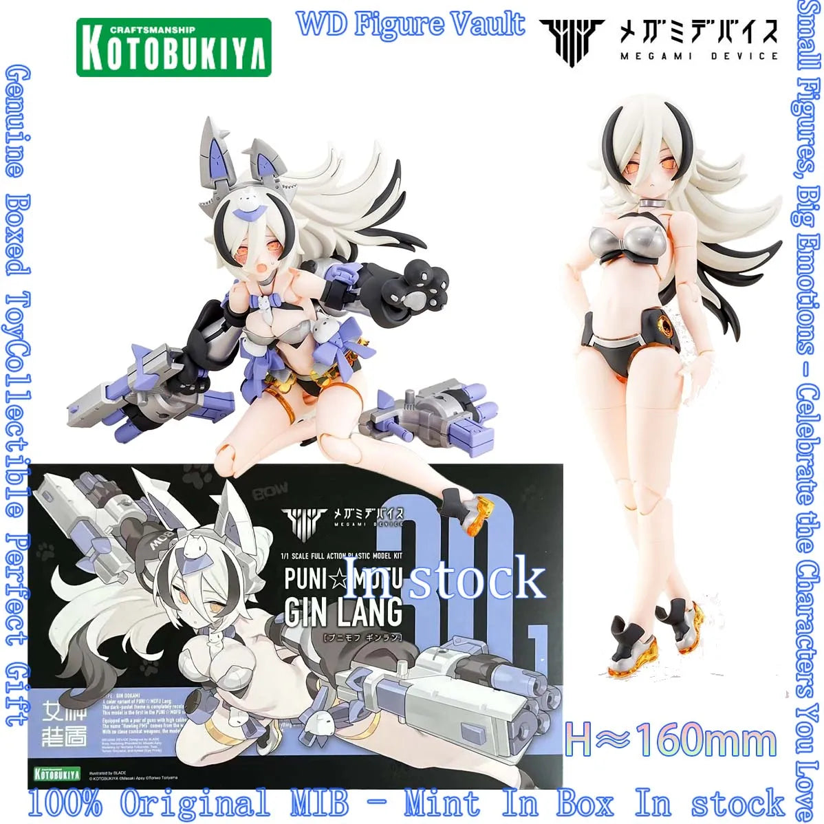 In stock Kotobukiya Megami Device PUNI MOFU Ginrou 160mm Action Figure Model Kit Collectible Toy Gift