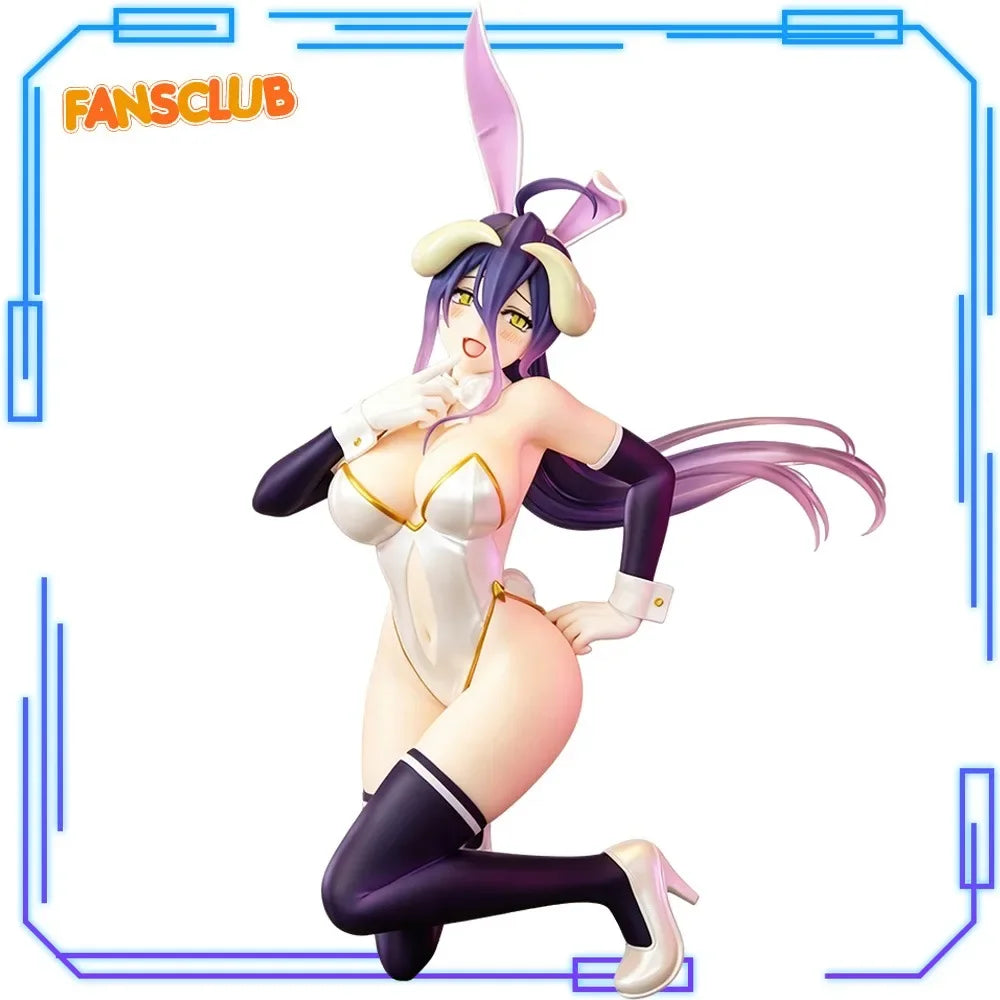 In Stock System Service Original Genuine One-Seventh Carat 1/7 Overlord Albedo Bunny White Ver 19cm Model Toys Anime Girl Figure