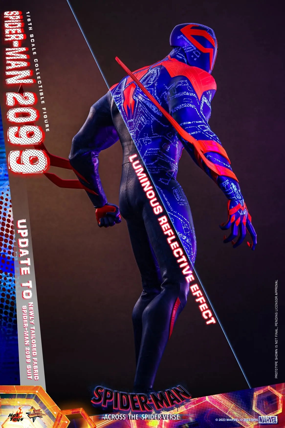 In Stock Original Hot Toys MMS711 SPIDER-MAN ACROSS SPIDER-VERSE PART ONE SPIDER-MAN 2099  Anime Figures Models Gifts Toys