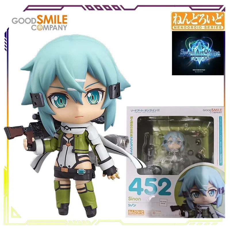 GSC Original Nendoroid Sword Art Online Series No.452 Asada Shino/Kirito PVC Articulated Collectible Action Figure Display Model