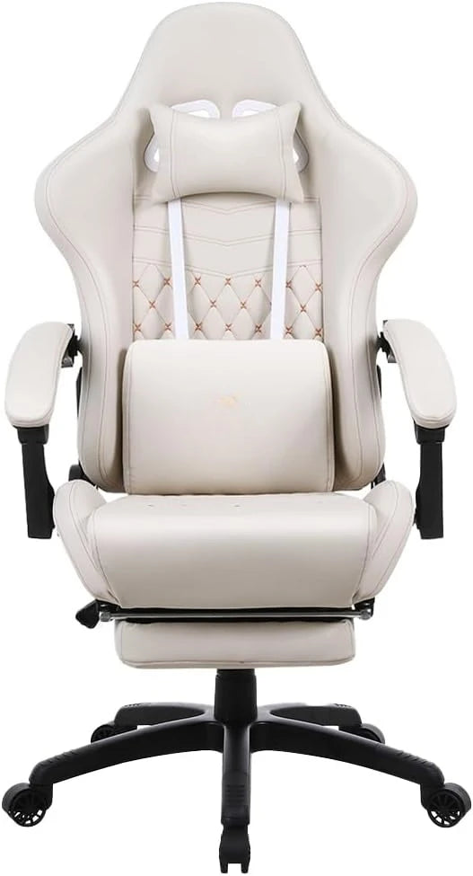 Gaming Chair Big and Tall, Ergonomic Game Chair for Adults with Footrest and Massage Lumbar Support, High Back Computer