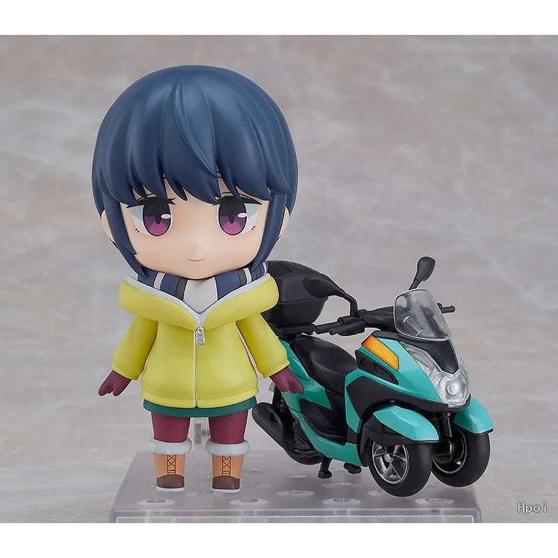 GSC Original NENDOROID LAID-BACK CAMP Series 1865 Shima Rin Three Wheel Motorcycle Edition Anime Action Figure Model Toys