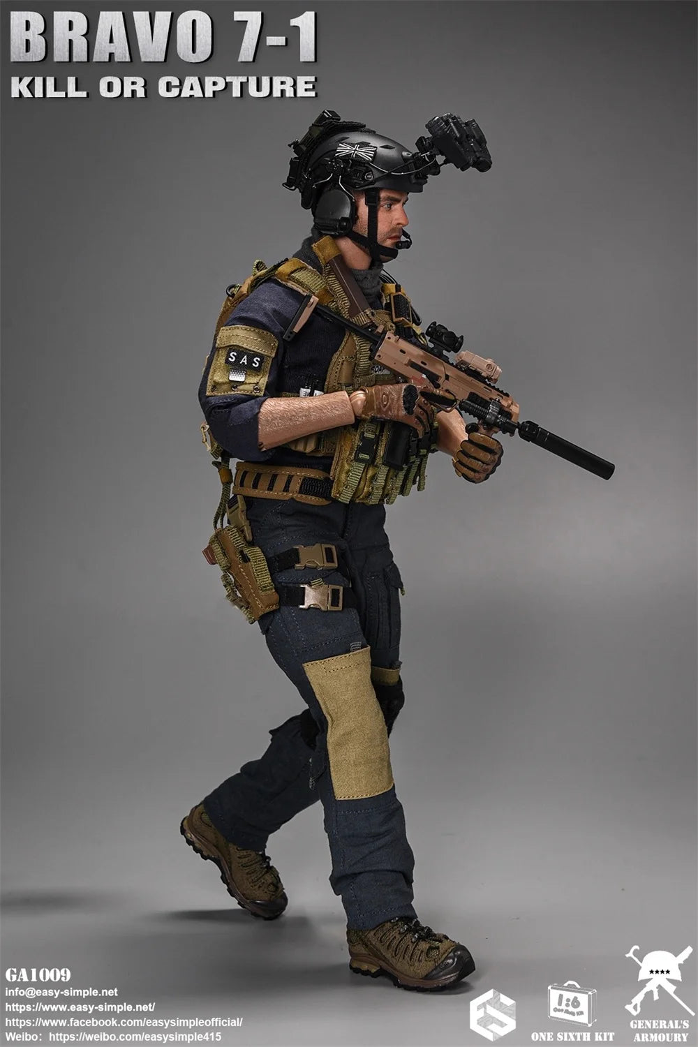 1/6 ES GA1009 The British Soldier Doll Duty Man The Call Full Set Moveable Action Figure SAS For Fans Collect EASY&SIMPLE