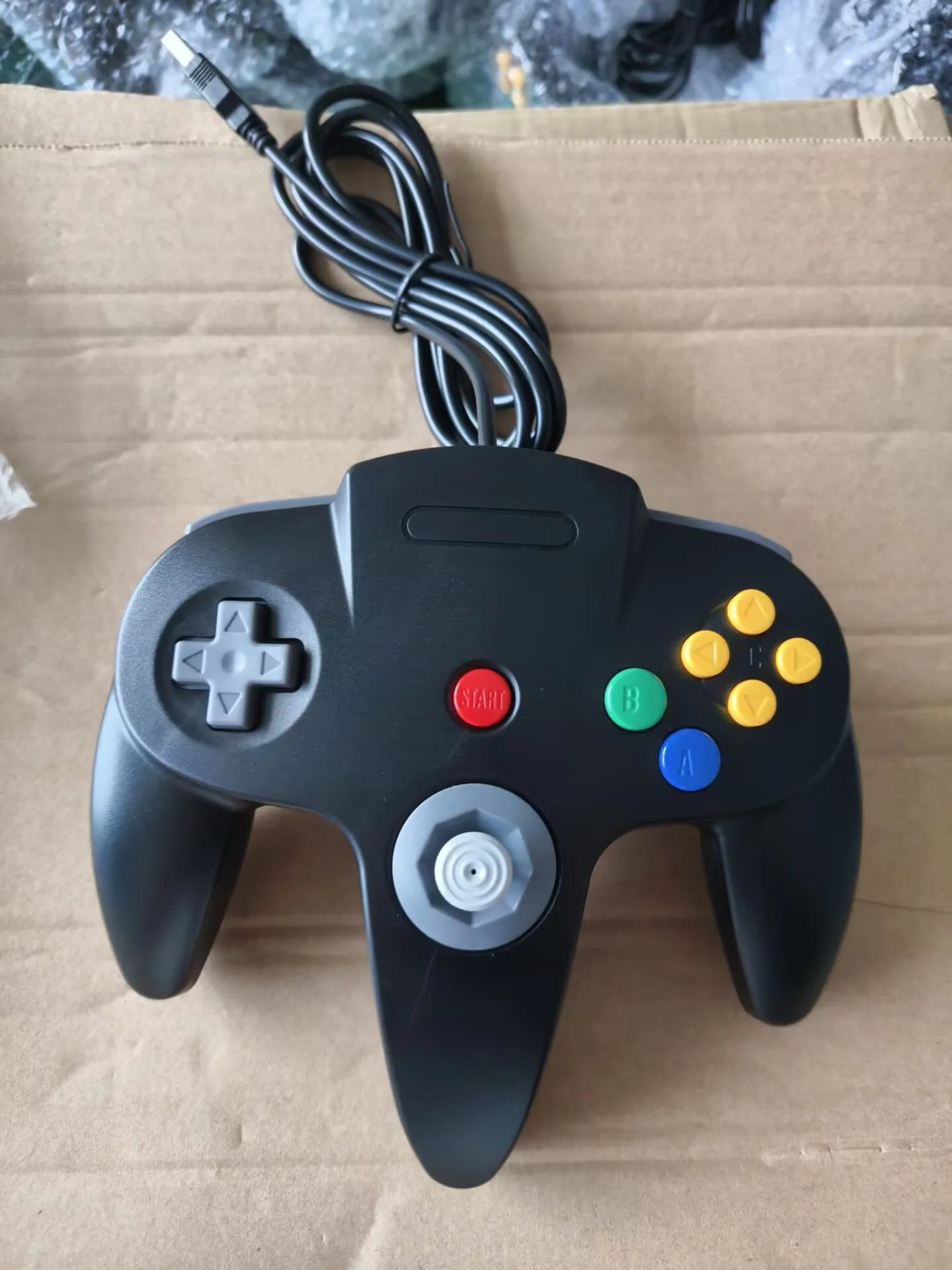 [USB Version] USB Controller for Classic N64 Games,Wired Gamepad Joystick for Windows PC Mac Linux Raspberry Pi 4 3