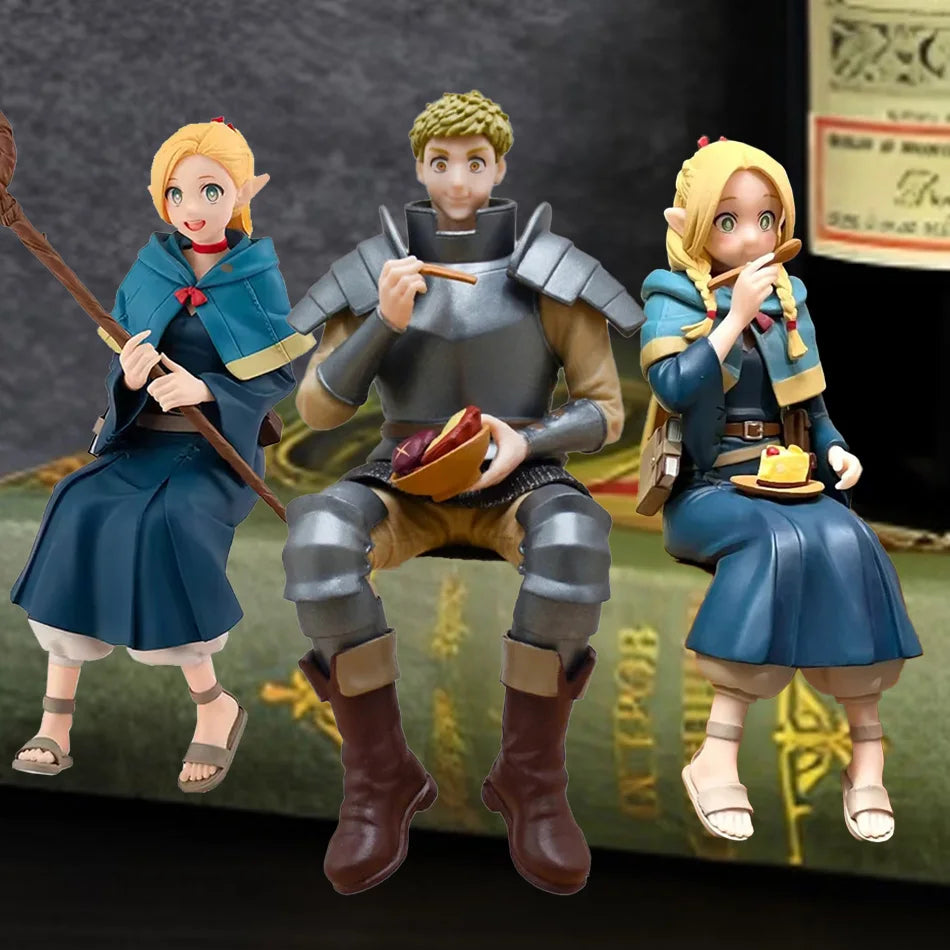 Köstlich im Dungeon Marcil Donato Anime-Mädchen-Statue Dungeon Food Leo Stouten Actionfigur Modell Sitzpuppe Spielzeug Geschenk