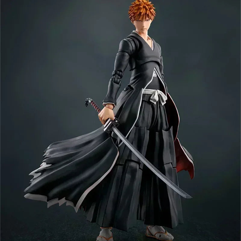 NEW HOT IN stock BLEACH SHFiguart SHF Kurosaki Ichigo Getsugatensho PVC Action Figure Model Collection Doll Toys