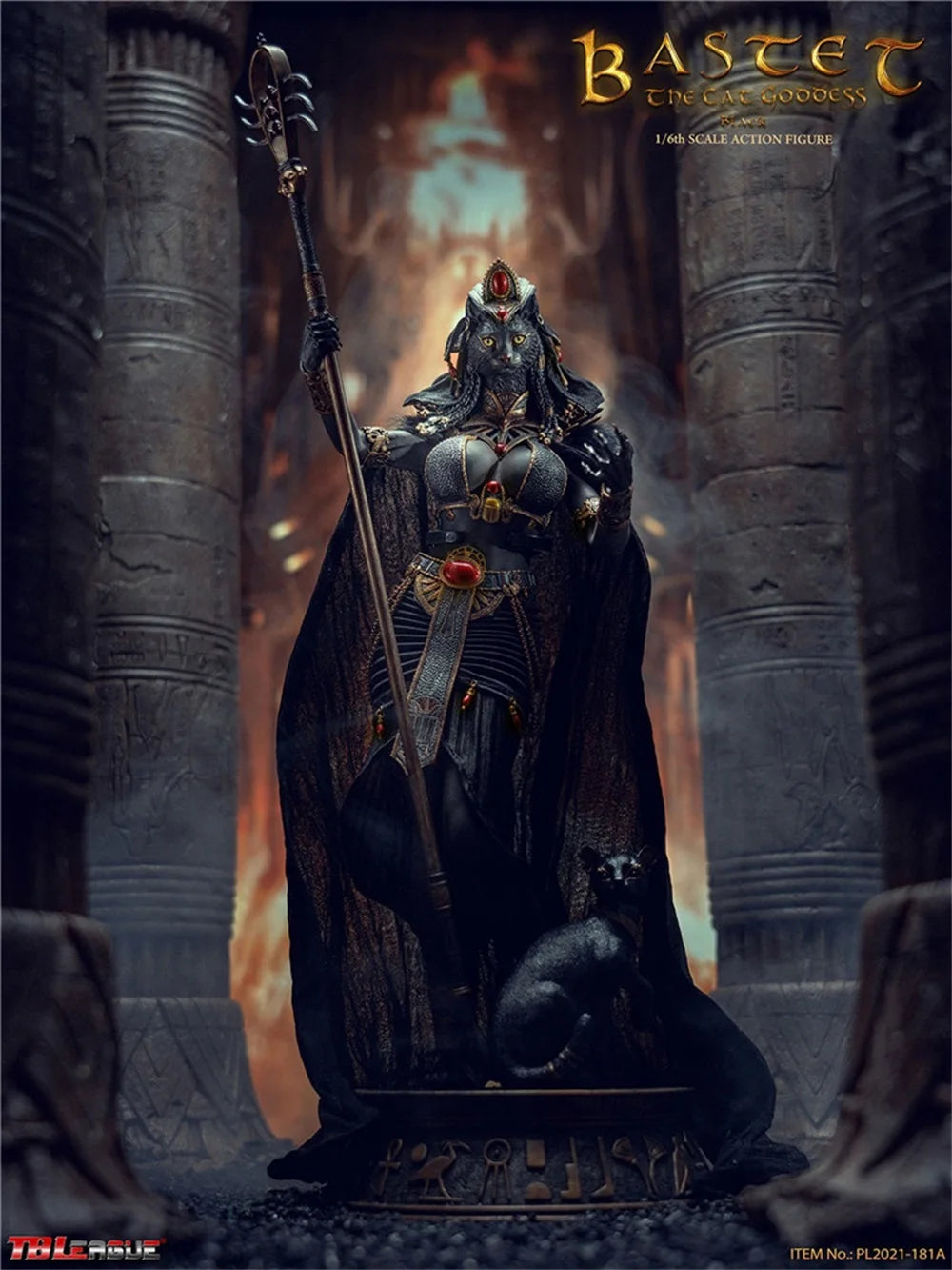 TBLeague PL2021-181A PL2021-181B 1/6th Cat Goddess Bastet Black White Version with Stand Platform Full Set In Stock For Sale