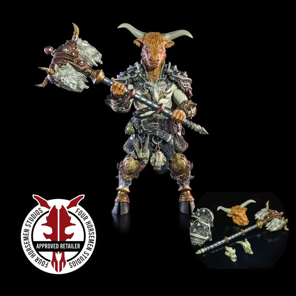 Four Horsemen Studios Mythic Legions Undead Skeleton Spearman Warrior Action Figure With Replaceable Accessories For Collectors