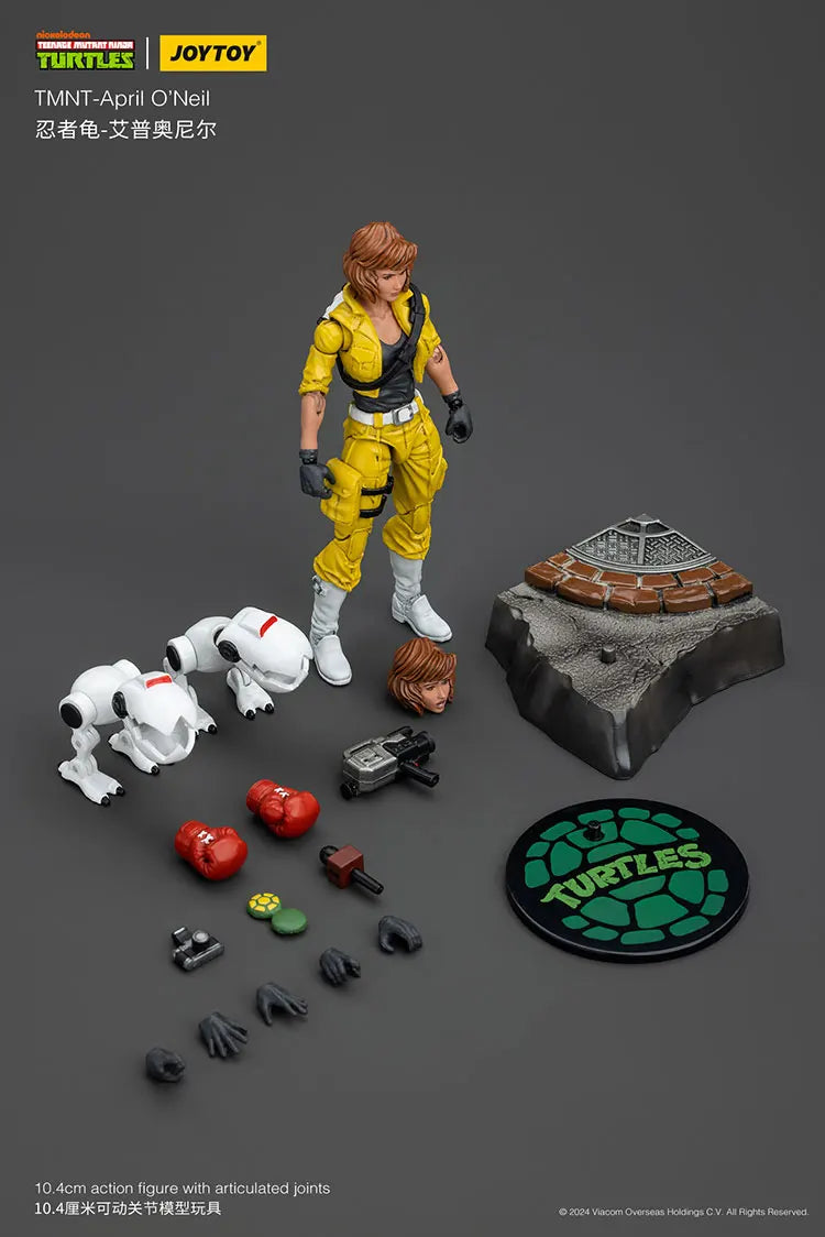 JOYTOY TMNT - Ейприл О'Нийл, екшън фигурки, декорация, оригинална колекция кукли, подарък, подвижен модел, гаражни комплекти, GK