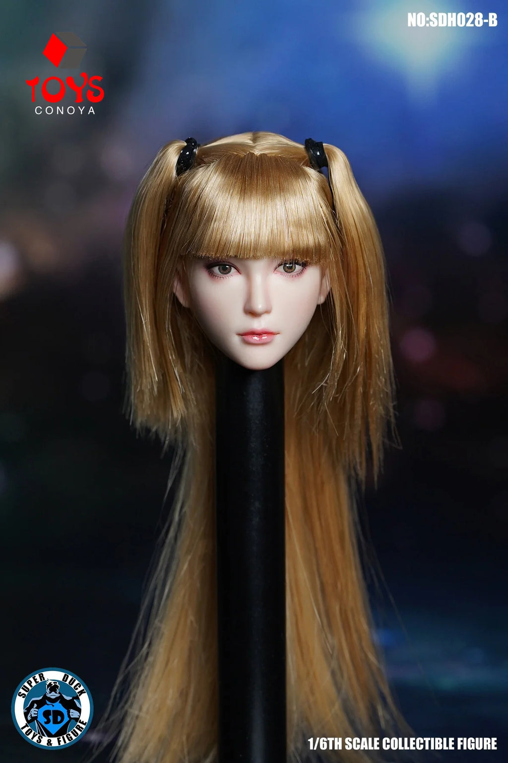SUPER DUCK SDH028 Schönheit im Maßstab 1/6 mit langem Haar, Kopfskulptur, Schnitzmodell, passend für 12-Zoll-Actionfigur einer Soldatin mit blassem Körper, Puppen