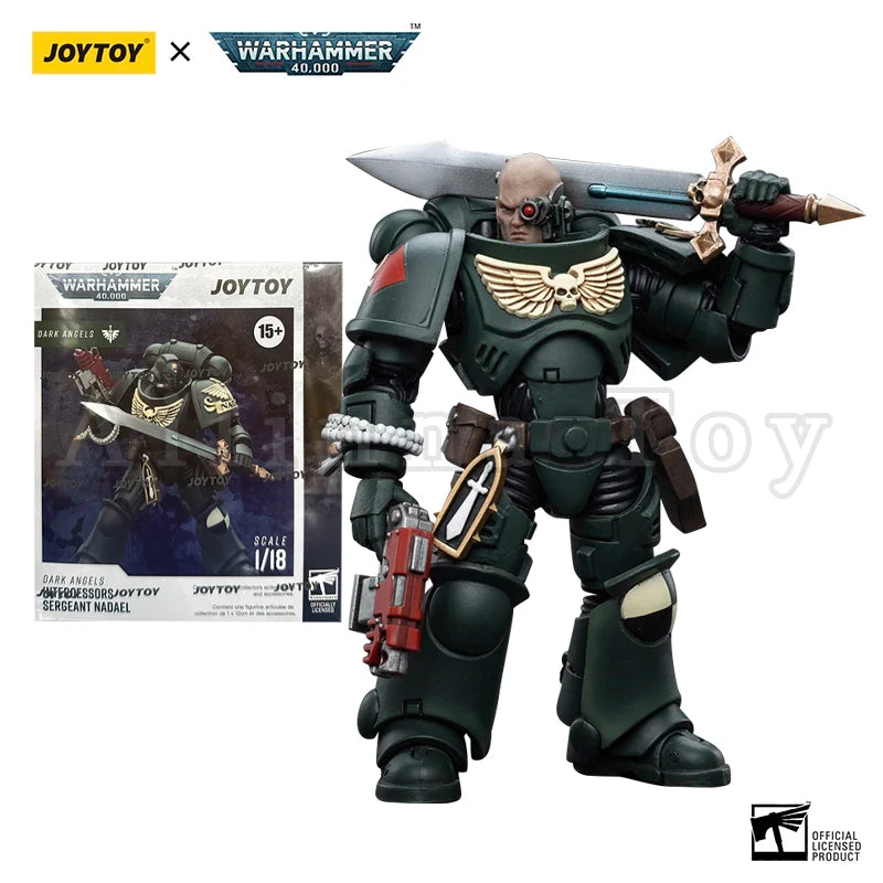 JOYTOY 1/18 Action Figure 40K Dark Angels Figures Azrael Anime Military Model