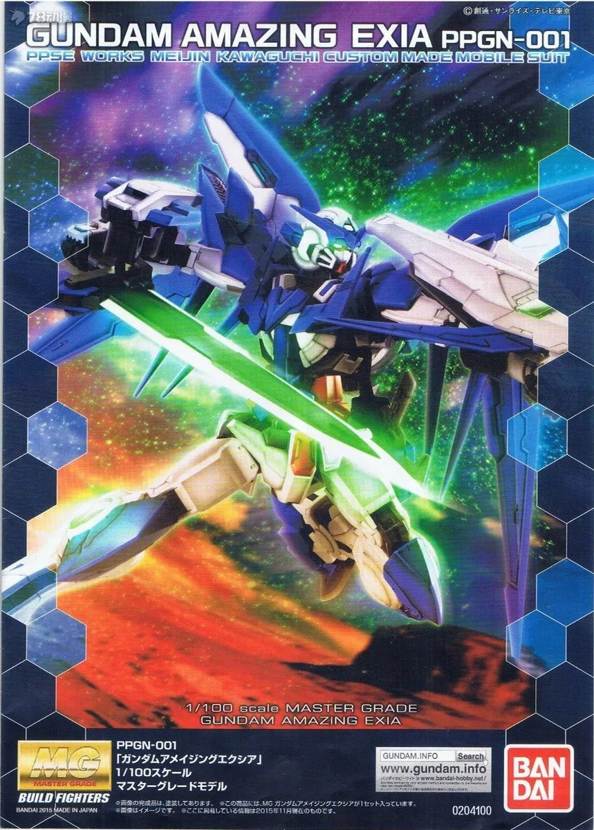 Bandai  MG 1/100 base GUNDAM AMAZING EXIA Model Kit Assembly  Action Figure Model Toys Gift For kid